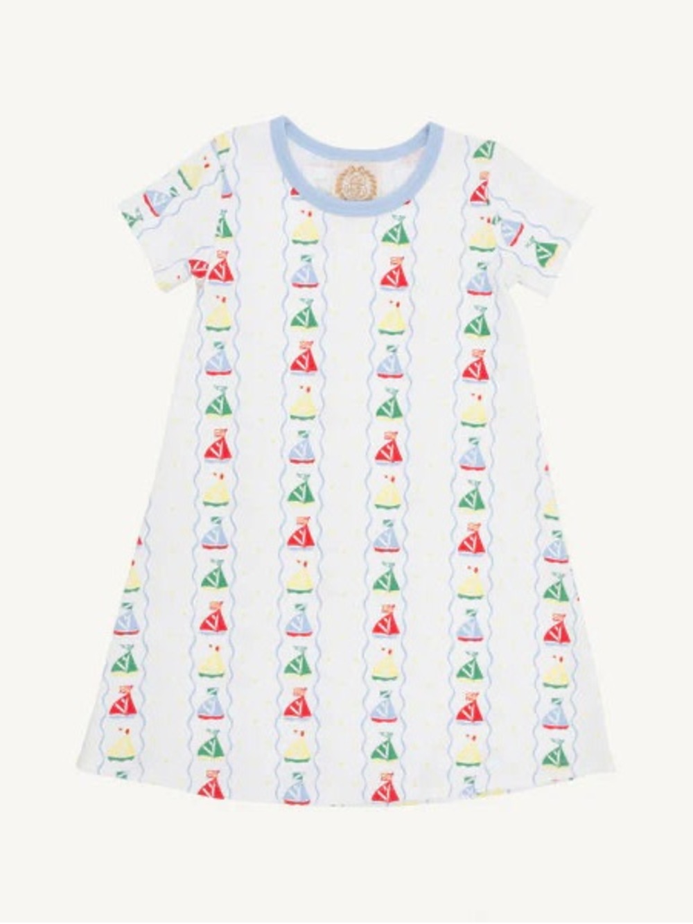 TBBC | Short Sleeve Polly Play Dress - Set Sail with Beale Street Blue